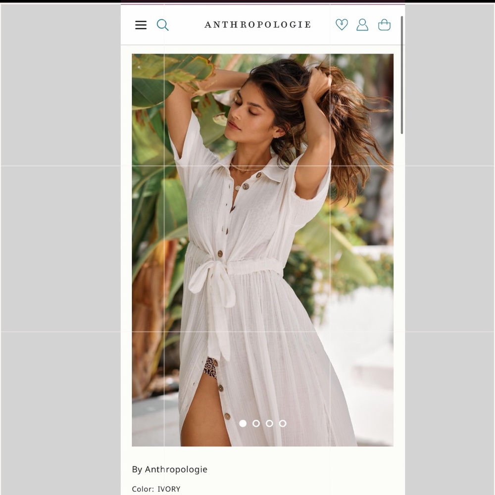 RARE Anthropologie Preppy shirt dress (coverup)
